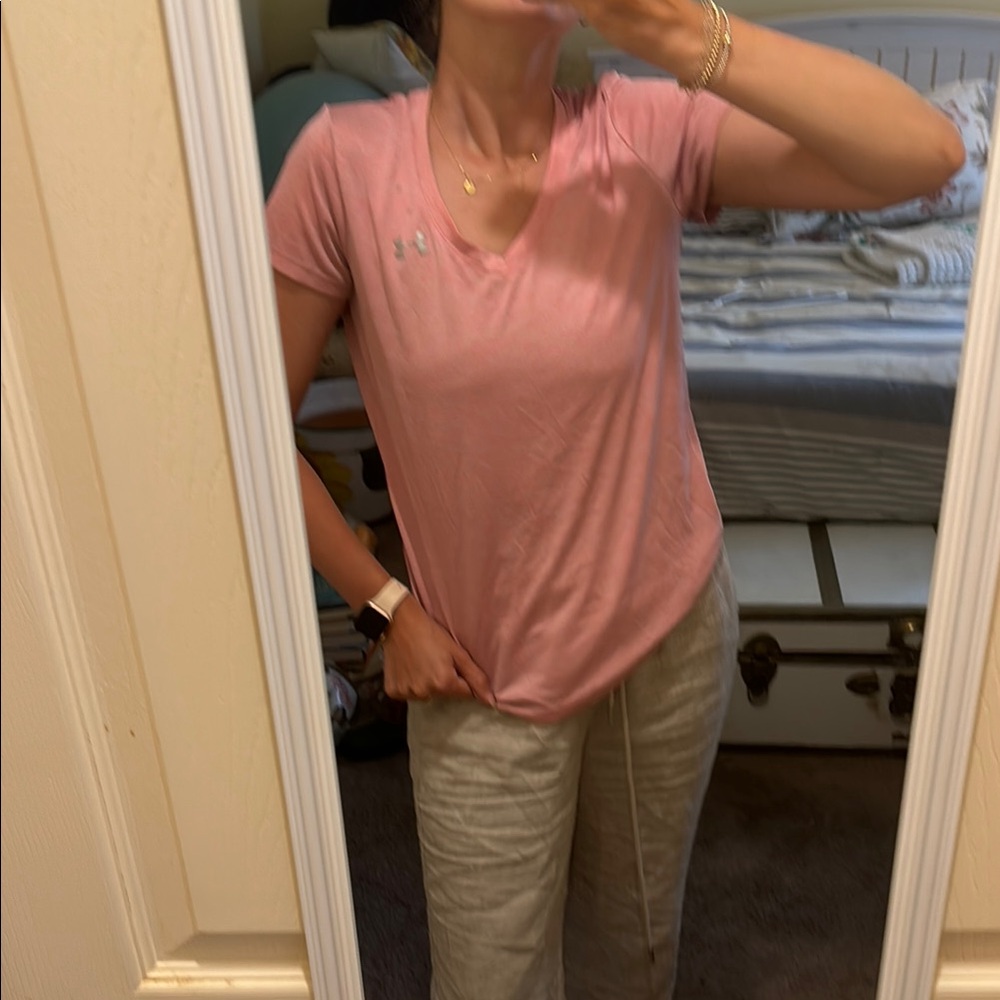 Under Armour Pink Fitted Short Sleeve Tee